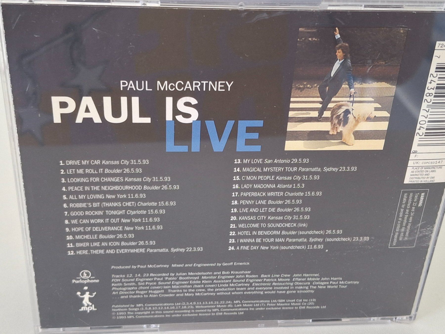 CD: CD Paul McCartney - Paul Is Live – Usato da Aarberg venduto da Jackup1 1