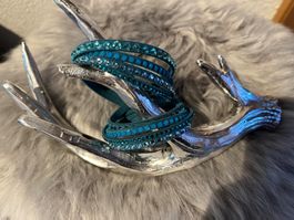 Funkelndes Swarovski Armband, petrol