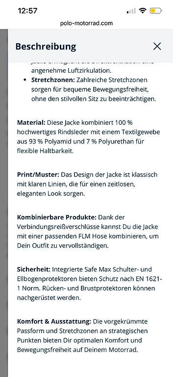 Giacche: FLM Leder Motorradjacke Gr. 38 – Usato da Büren zum Hof venduto da TinaCamenzind 4