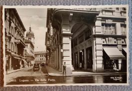 Cartolina / carte postale - LUGANO - Via della Posta