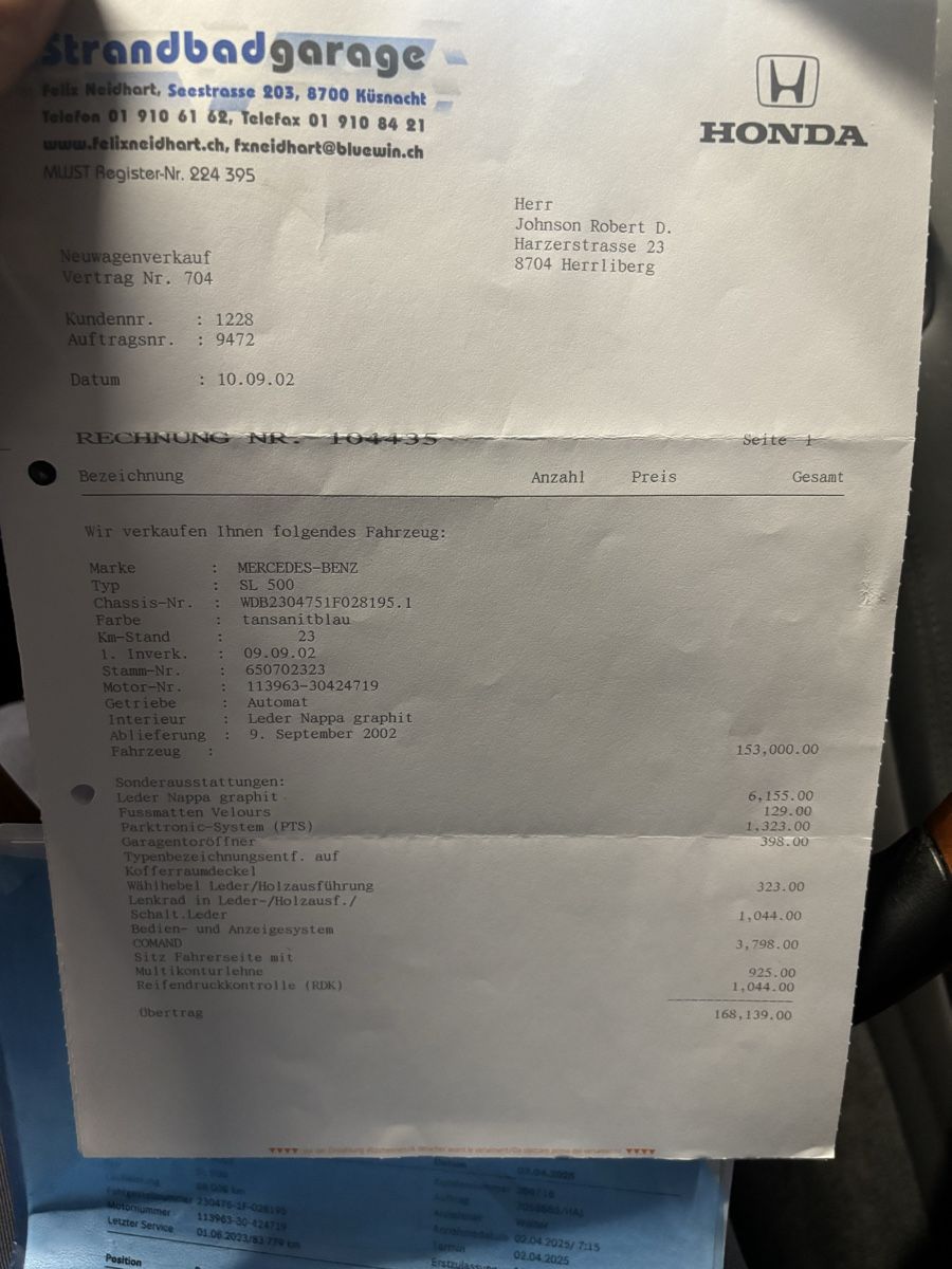 Mercedes-Benz Autos: Mercedes 500 SL / R 230 – Gebraucht aus Zollikon von 19Kevin04 7