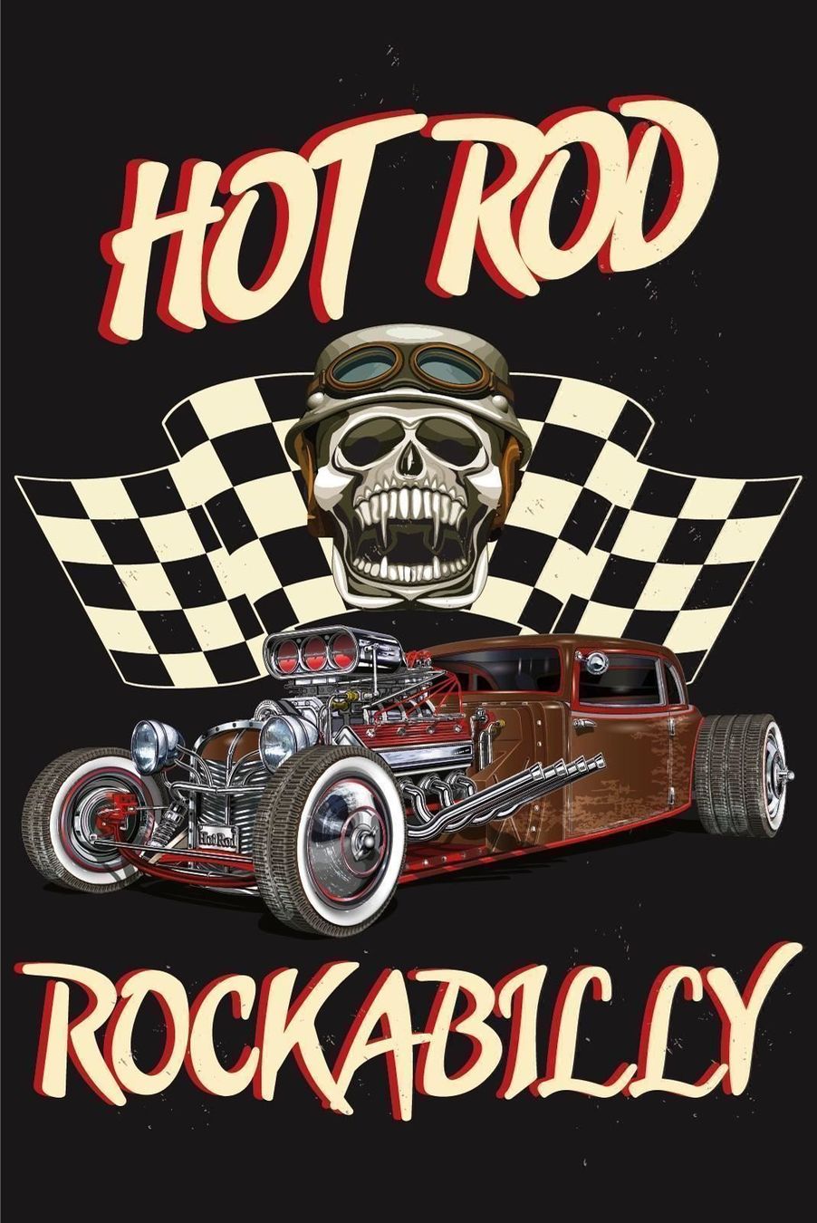 Insegne: Blechschild-HOT ROD ROCKABILLY – Nuovo e nell'imballaggio originale da Rupperswil venduto da big-one-sale