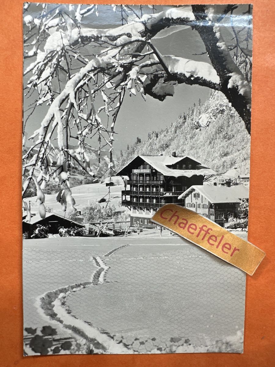 Cartoline postali: 1941 Hotel Albina Klosters-Dorf  – Usato da Zürich venduto da Chaeffeler
