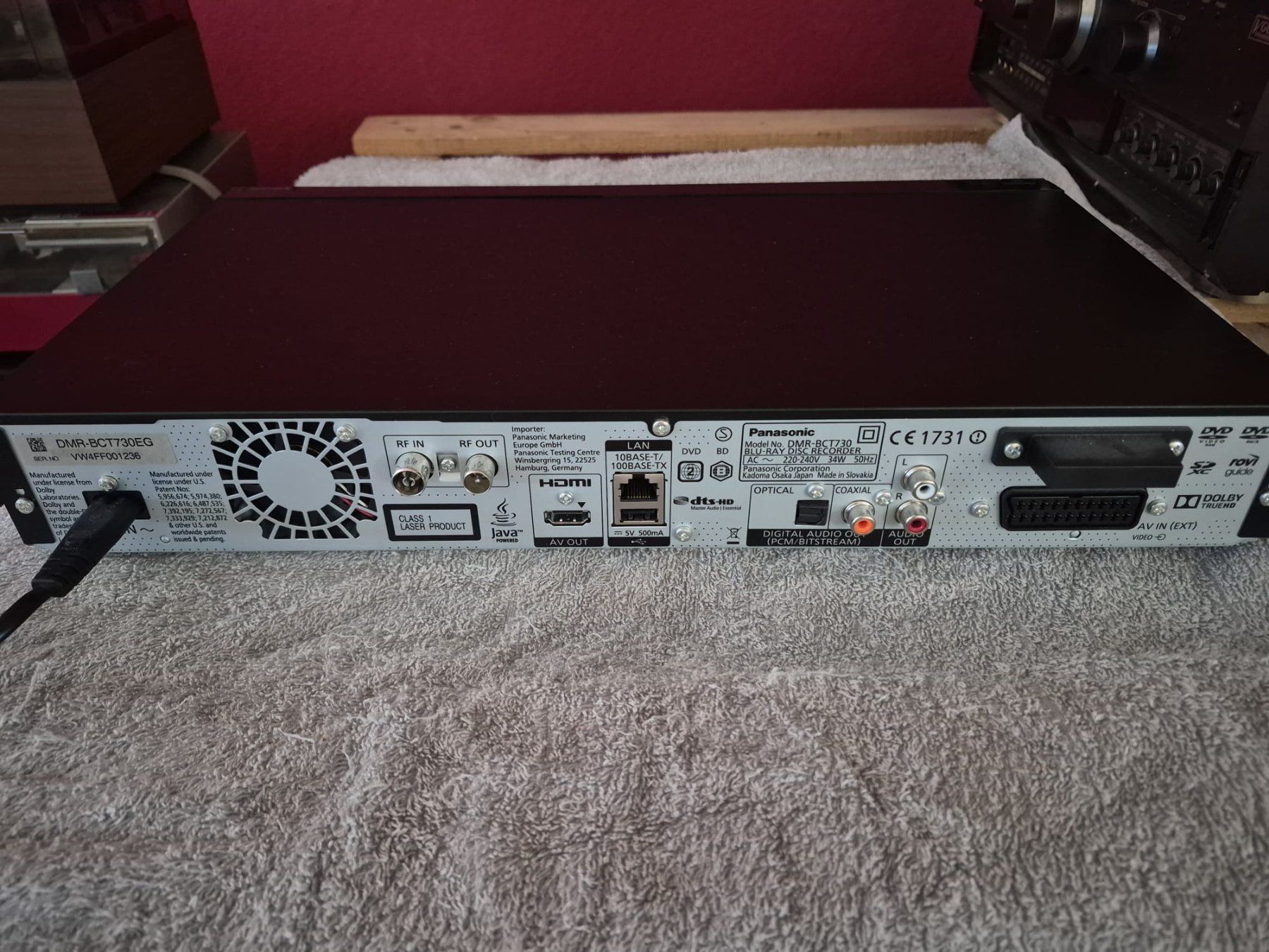 Systèmes audio & multimédias: Panasonic Blue Ray Disc Recorder – D'occasion à Brüttisellen par Stargate39 2