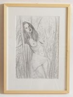 Akt Zeichnung: Im Wald