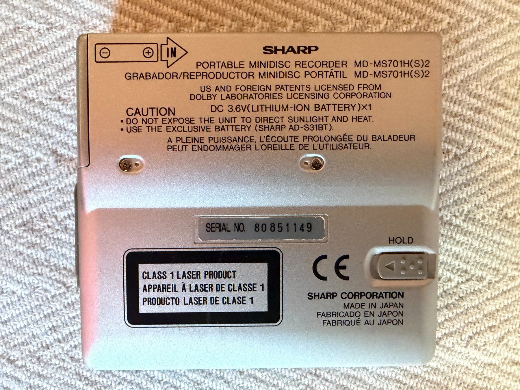 Minidisc: SHARP MINIDISC Player/Recorder + 18x leere MD's – Gebraucht aus Aarberg von umearocks 3