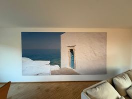 Grosses Wandbild mit wechselbarer Plane (Textilspannrahmen)