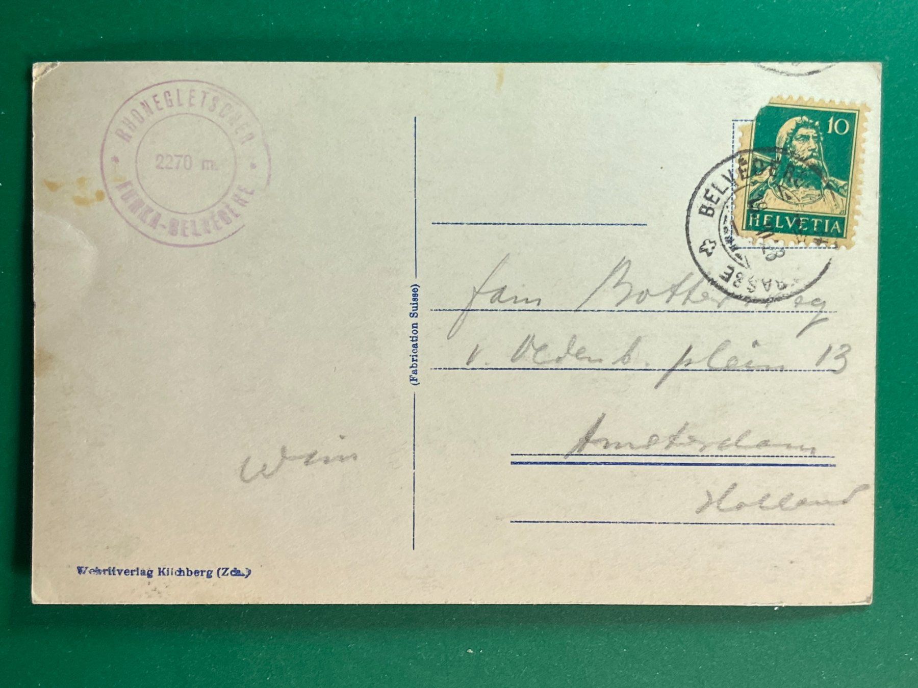 Cartoline postali: Rhonegletscher gegen die Galmenhörner – Usato da Steg VS venduto da danwer74 1