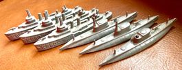🌟6 x TootsieToy Schiff U-Boot Krieg Spielzeug USA 50er🌟