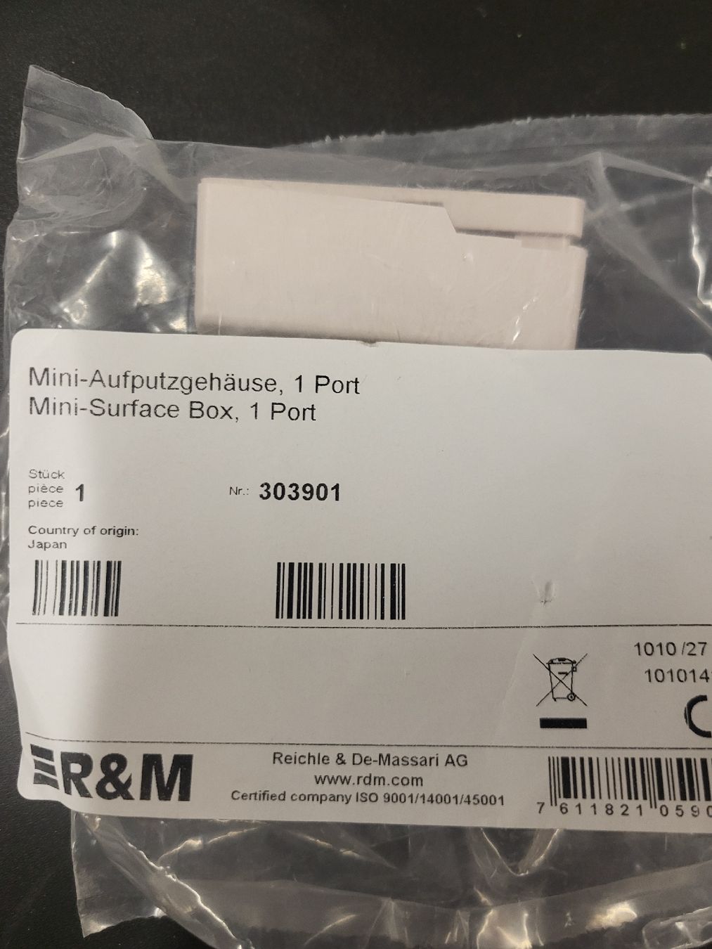 Spine: R&M Mini-Aufputzgehäuse im 10er Set – Nuovo e nell'imballaggio originale da Alpnach Dorf venduto da str_jdw2 1