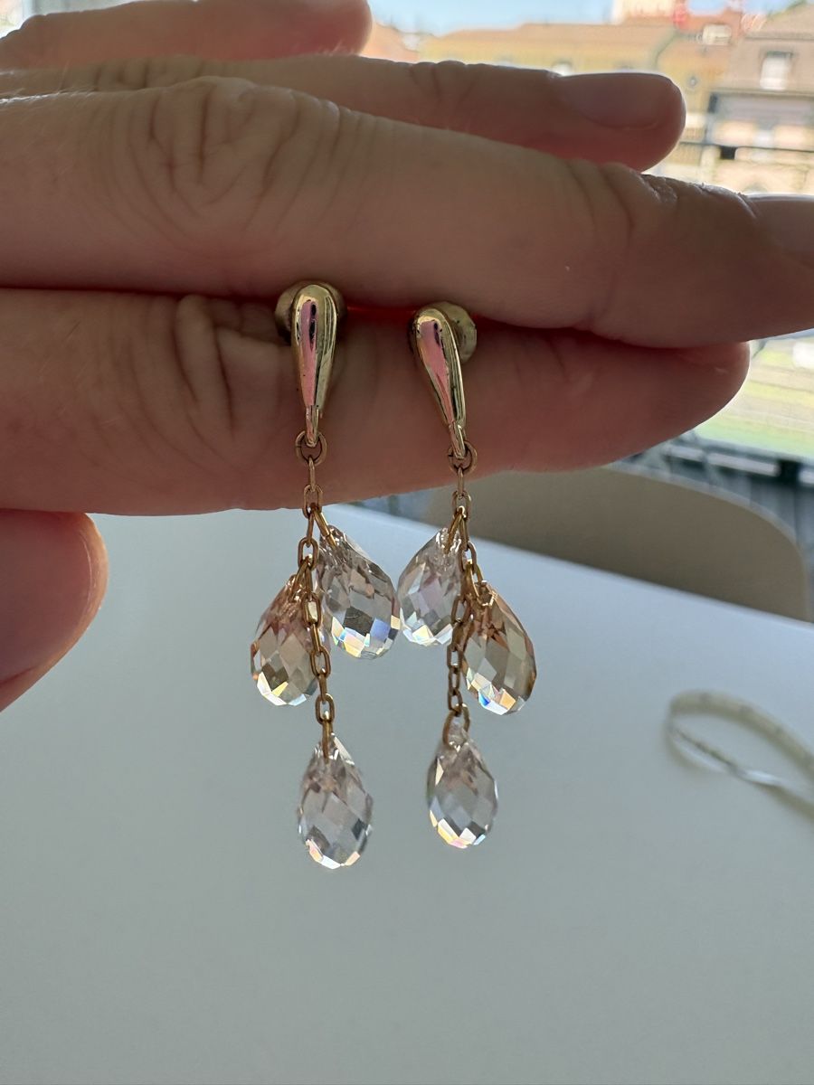 Swarovski Orecchini pendenti & Orecchini a lobo: Original Swarovski Ohrhänger mit Kristallen – Usato da Thun venduto da _Cathy