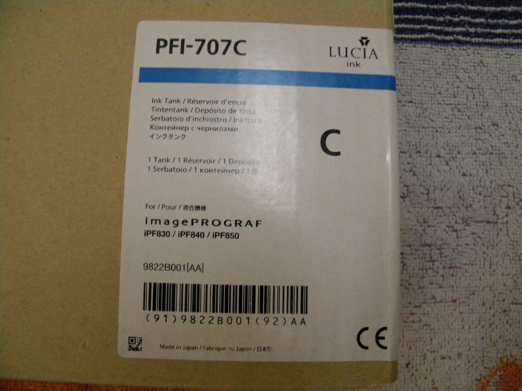 Canon Cartucce per stampanti & toner: PFI-707C Canon – Nuovo e nell'imballaggio originale da Bühler venduto da Wini100 1