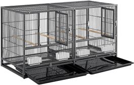 Vogelkäfig Doppelkäfig Schwarz