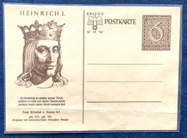 1923 Deutsche Reich - Kriegs Postkarte Heinrich I