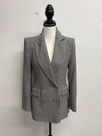 Zara Blazer Hahnentrittmuster Gr. S schwarz weiss tailliert