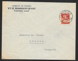 Fleurier illustrierter Brief E. Barbezat-Juvet 19.5.1934