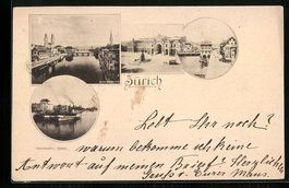 AK Zürich, Teilansichten, 1897