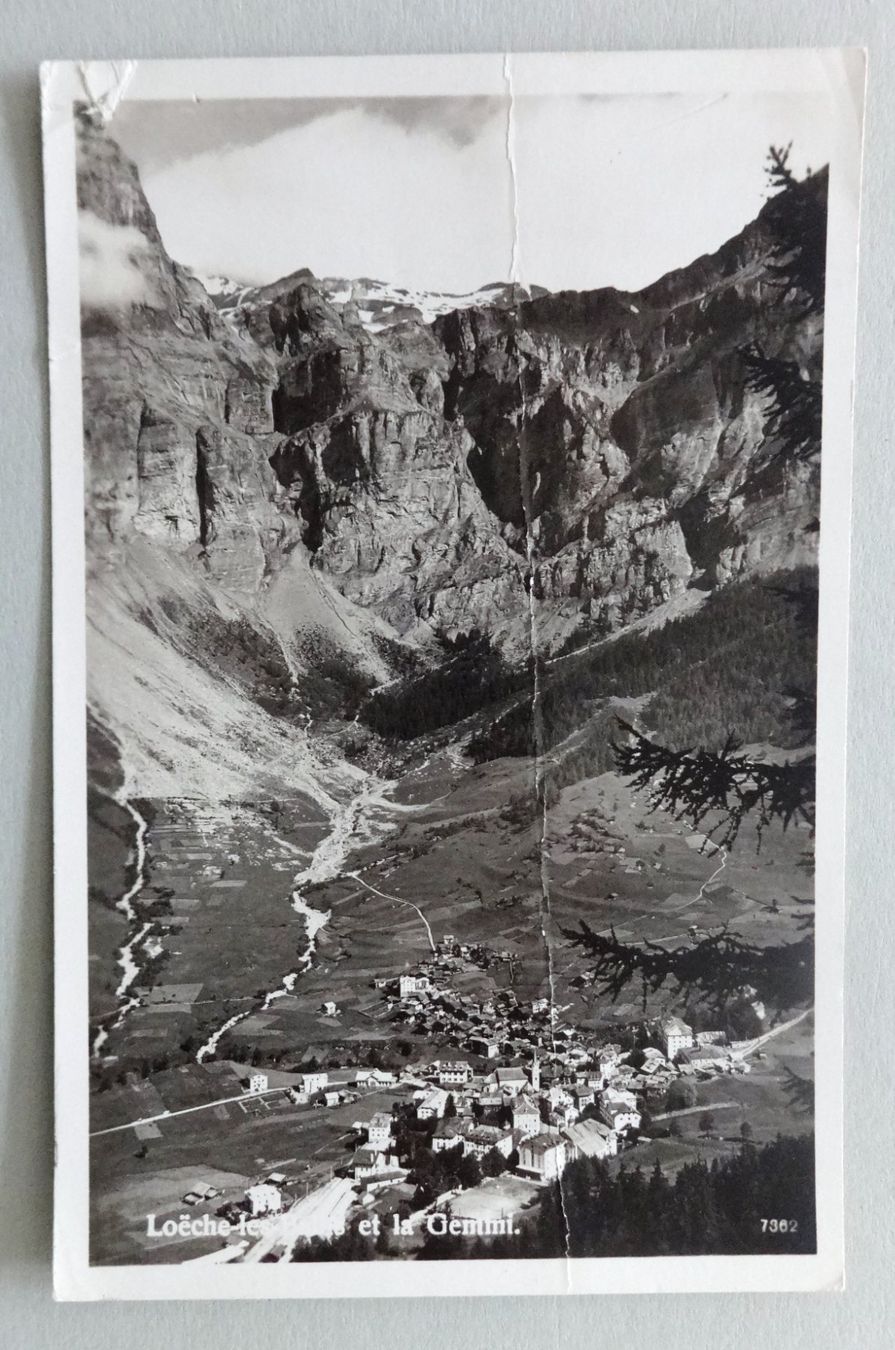 Cartoline postali: Loèche les Bains et la Gemmi – Difettoso da Fétigny venduto da Billy2miny
