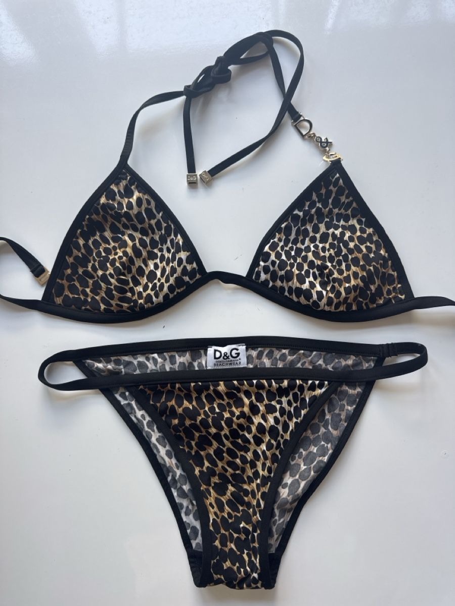 Dolce & Gabbana Costumi da bagno & Bikini: Dolce & Gabbana Bikini mit Leo-Print – Usato da Rotkreuz venduto da Mini_mela33