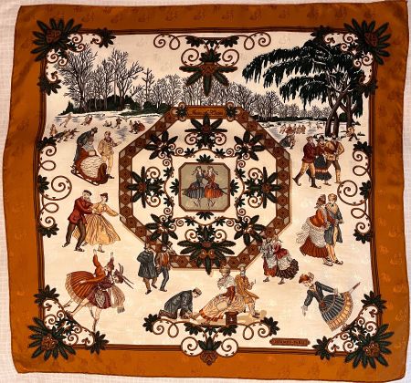 VINTAGE Foulard Hermès, Joies d'Hiver