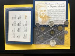 ITALIA***Serie  MONTALE 1996 mit 2 Silber Münze