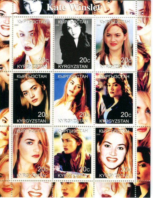 Alle Briefmarken: Block "Kate Winslet". Kirgisistan – Neu und originalverpackt aus Basel von Butsch5