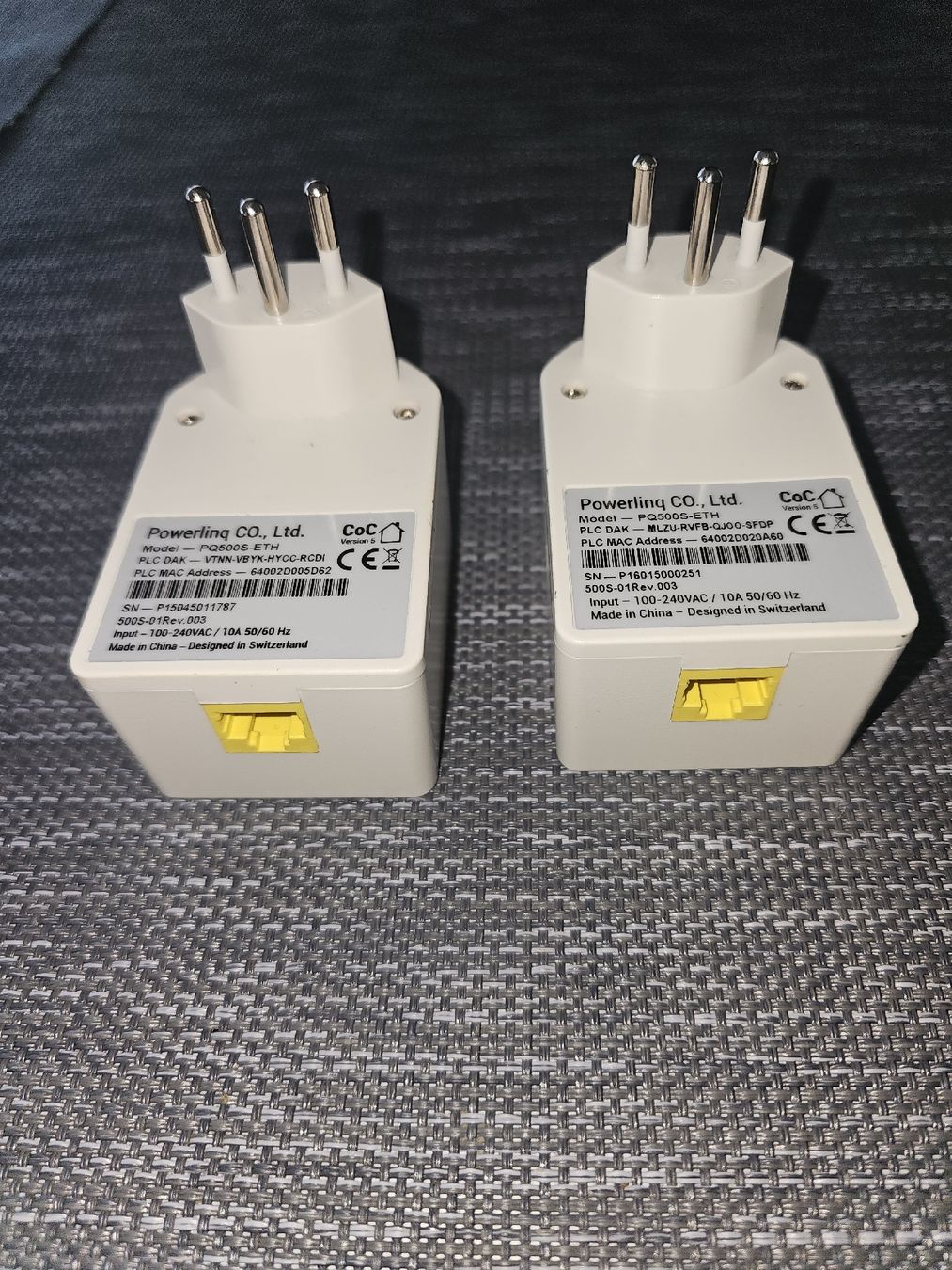 myStrom Unità & Adattatore: Powerlinq PQ500S-ETH PLC Adapter white. Two units – Usato da Immensee venduto da Gitter 2
