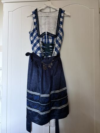 Dirndl Spieth & Wensky Grösse 40 kariert blau weiss
