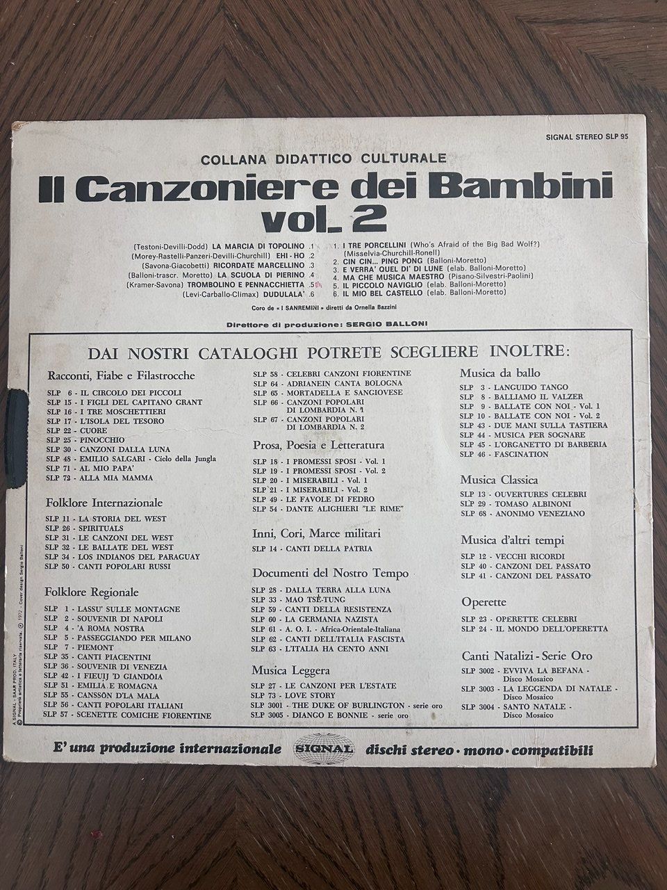 Dischi in vinile: Vinile Il Canzoniere dei Bambini Vol. 2 – Usato da Giubiasco venduto da LorisVale 1