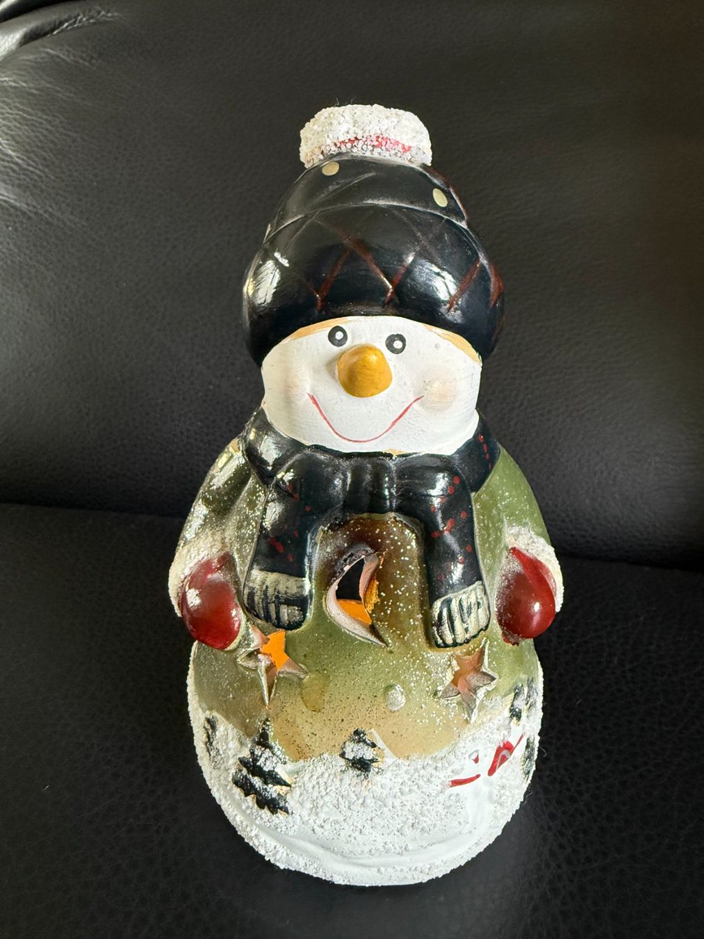 Kerzenständer: KERAMIK  WINDLICHT  TEELICHT  SCHNEEMANN – Gebraucht aus Subingen von ArtBead 1