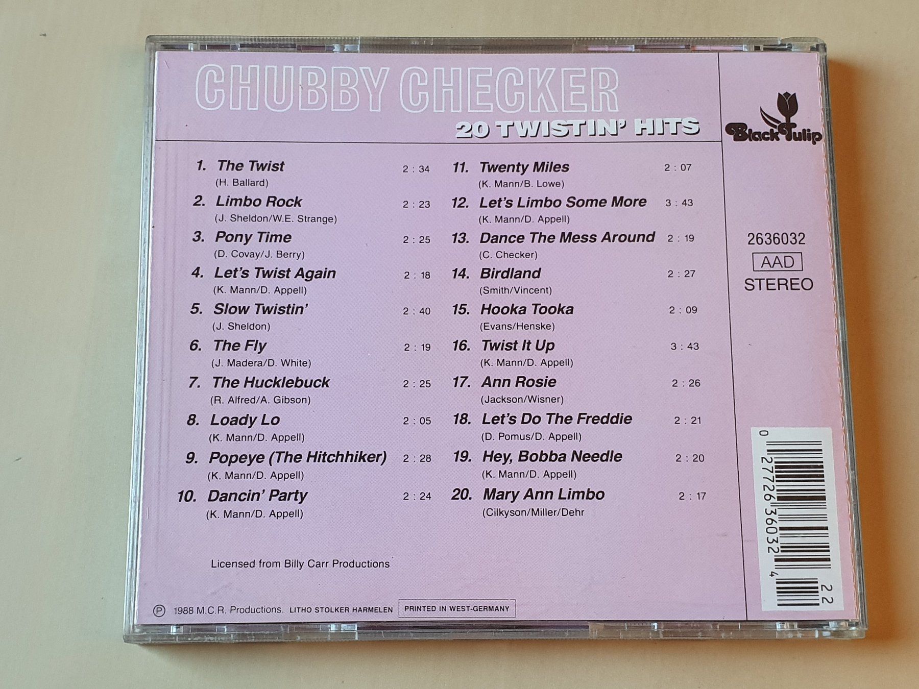 CD: Chubby Checker 20 Twistin' Hits – Usato da Stansstad venduto da collectorsshop 1