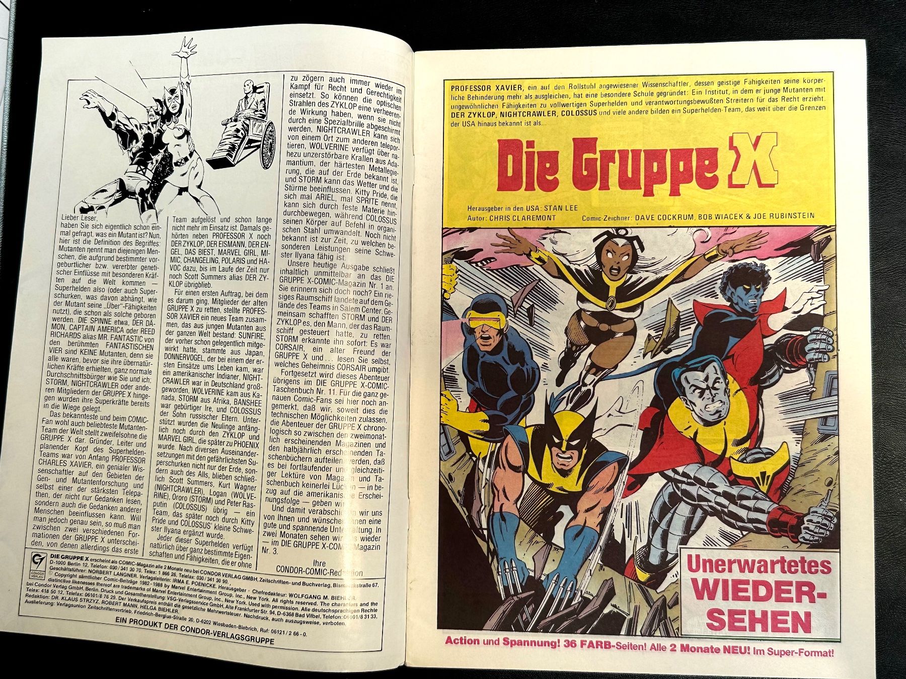 Fumetti: die Gruppe X Nr. 2 1988, hunderte Comics eingestellt ab 1.- – Usato da Seltisberg venduto da quadartswiss 1