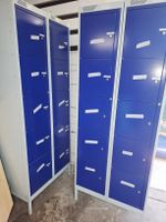 5x Schrank Stahlblau à 10 Fächer Metall gebraucht 