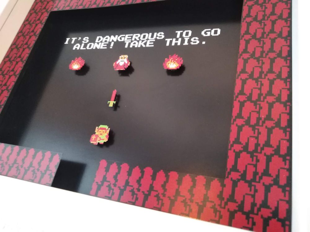 The Legend of Zelda First Cave Shadow Box Diorama (NES) (Neu (gemäss ...