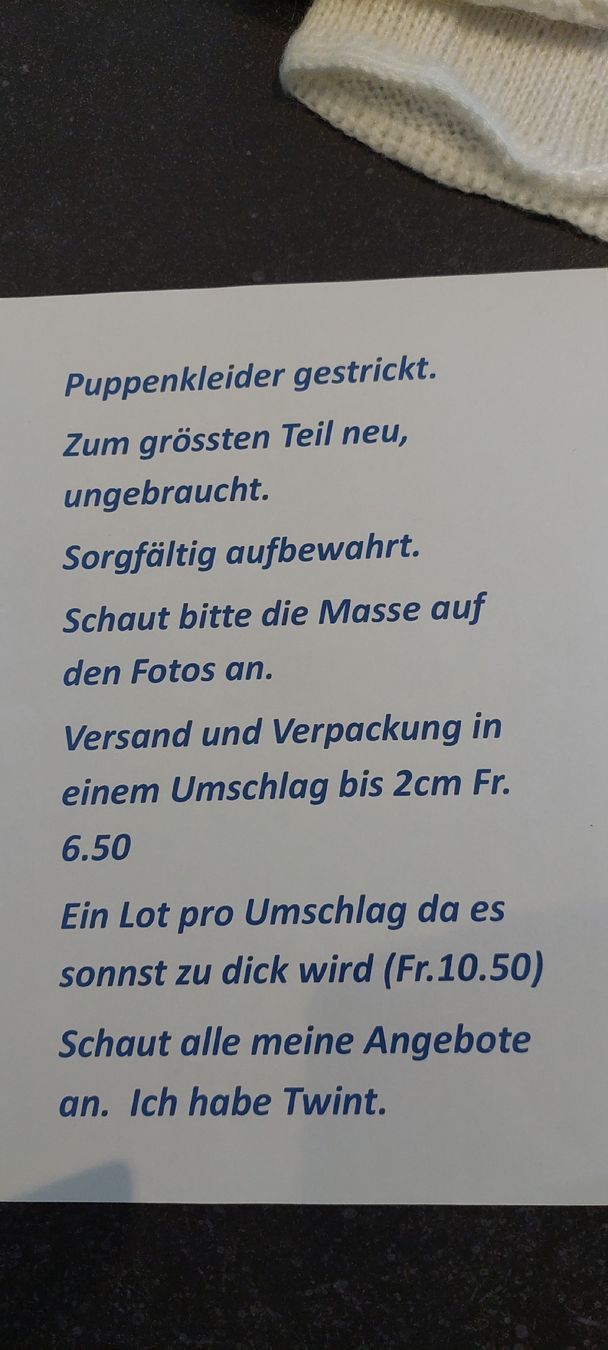 Puppen: neue Puppen/Kinder kleider   – Neu (gemäss Beschreibung) aus Muri AG von nindo1 3