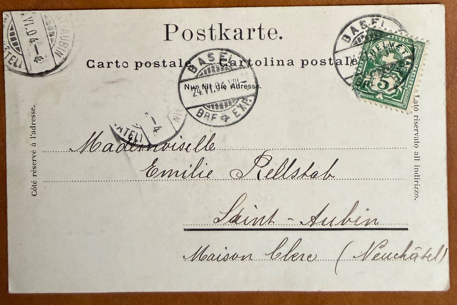 Ansichtskarten: Basel - Marktplatz - Animation 1904 – Gebraucht aus Lutry von Ediego 1