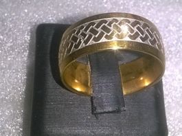RING EDELSTHAL,,,VERGOLDET,,,GLANZIG