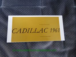 Cadillac Modellprogramm 1961 deutsch/franz. GM-Biel