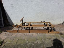 Vintage Bob Schlitten mit Steuerung, Top Zustand! Holz