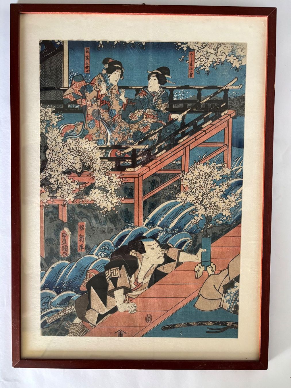 Holzschnitte: Japanischer Holzschnitt von Kunisada – Gebraucht aus rotkreuz von baudisch