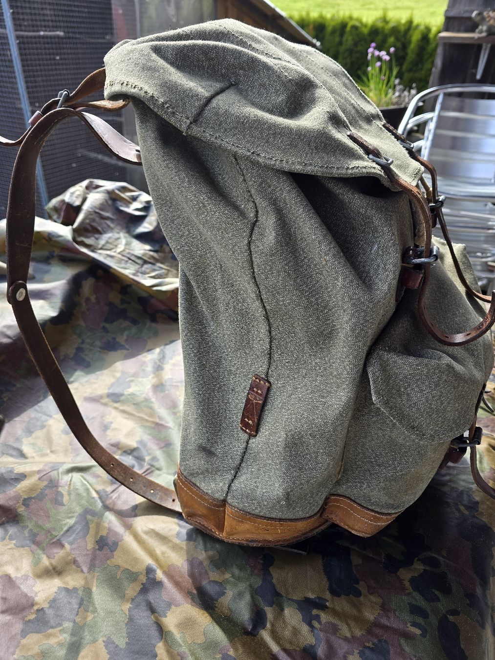 Schweizer Armee Zaini: Militärrucksack 1965 – Usato da Burgistein venduto da maia13 3