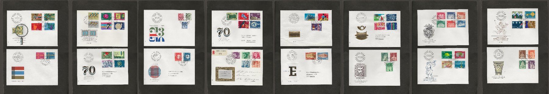 Alle Briefmarken: Schweiz 28 FDC 1959 bis 1972 – Gebraucht aus Au ZH von xelagreb01 8