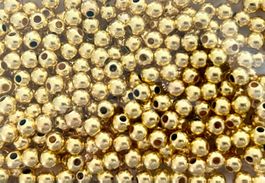 Perlen / Bastelperlen goldfarben, 4mm, 300 Stück