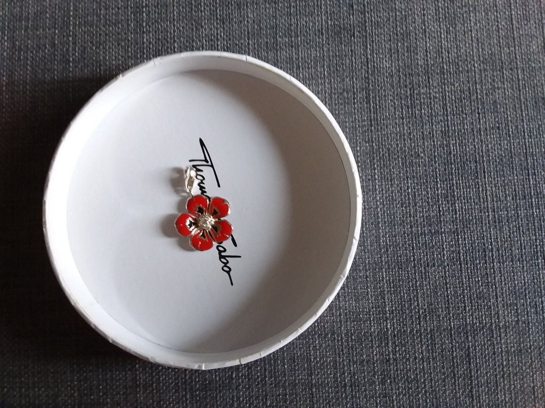 Thomas Sabo Anhänger: Thomas Sabo Anhänger Blume rot – Neu (gemäss Beschreibung) aus Zuerich von SaTs-43
