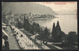 Montreux, Vue du Palace-Hotel sur Montre
