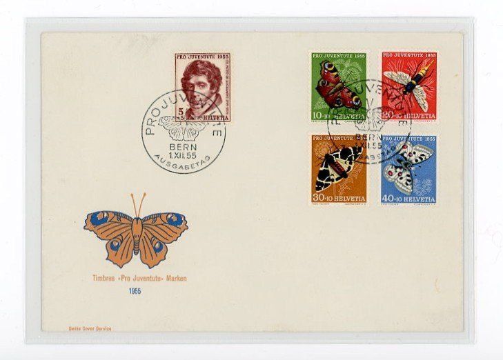 Tutti i francobolli: Pro Juventute 1955 FDC – Usato da Arch venduto da seil819
