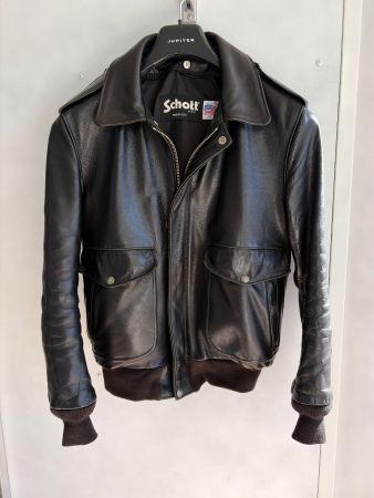 Schott A-2 Fliegerjacke MADE IN USA NYC Leder 38