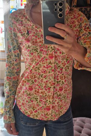 Hemd Bluse mit Blumen