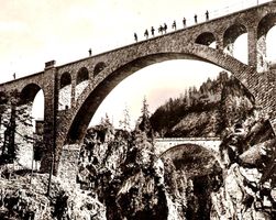 ALBULABAHN - Alte & neue SOLISBRÜCKE (mit Publikum) 1903 (GR