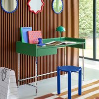 Green Desk with small drawer 